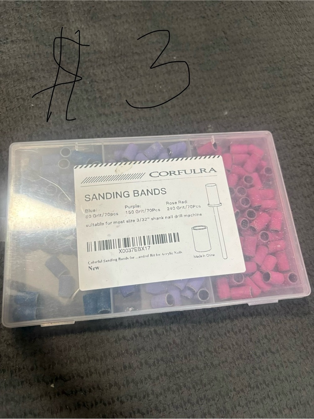 Corfulra Sanding Bands Set - Pink, Purple, Blue